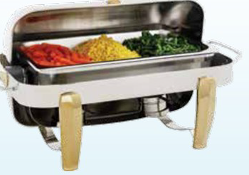 chafing dish polished stainless steel

