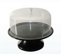 BLACK CAKE STAND AND COVER
