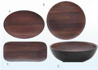 epicura acacia woodgrain platters
